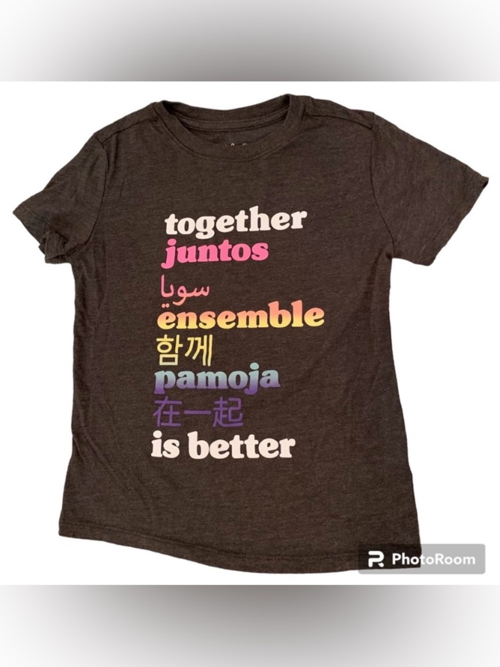 Cat & Jack Together Is Better Tee Shirt-Girl’s Size 4/5 T-Shirt Cotton Blend